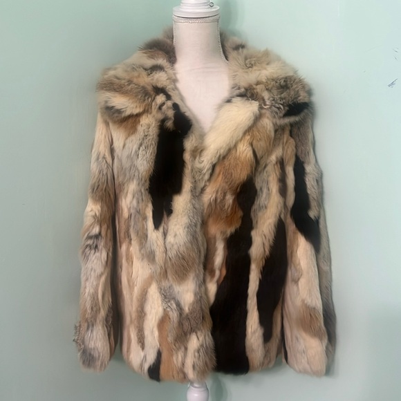Rabbit coat. Multi colored - Picture 1 of 6